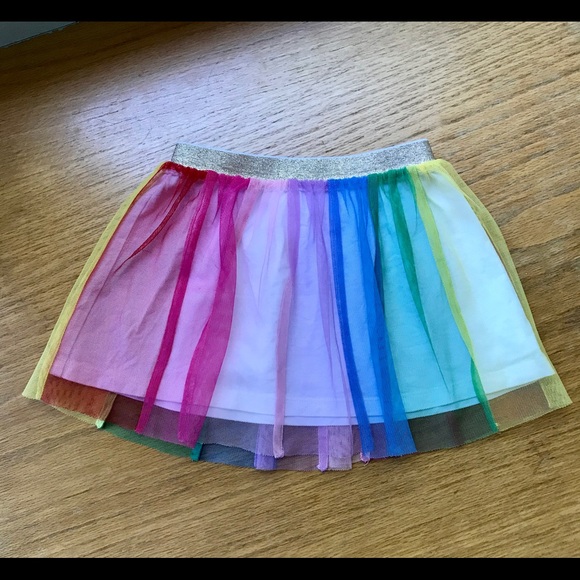 hanna andersson rainbow tulle skirt